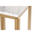 Σετ με 2 τραπέζια DKD Home Decor Λευκό Χρυσό 33 x 33 x 70 cm