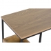 Kisasztal DKD Home Decor 55 x 35 x 55 cm Természetes Fekete Fém Fa MDF