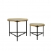 Set of 2 tables DKD Home Decor Black 64 x 64 x 55 cm 62 x 62 x 55,5 cm