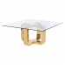 Tavolino da Caffè DKD Home Decor Dorato Acciaio Vetro Temperato 100 x 100 x 45 cm