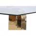 Sofabord DKD Home Decor Gylden Stål Hærdet glas 100 x 100 x 45 cm