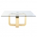 Konferenčný stolík DKD Home Decor Zlatá Oceľ Tvrdené sklo 100 x 100 x 45 cm