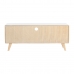 Mueble de TV DKD Home Decor 120 x 30 x 50 cm Blanco Ratán Madera de Paulonia