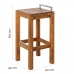 Stool Norah Wood Stainless steel 40 x 40 x 80 cm