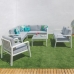Canapea de grădină Thais 73,20 x 74,80 x 73,30 cm Aluminiu Alb