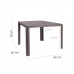 Blagavaonski stol Stella 90 x 90 x 75 cm Siva Aluminij