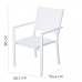 Chaise de jardin Thais 55,2 x 60,4 x 86 cm Aluminium Blanc