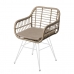 Chaise de jardin Ariki 57 x 62 x 80 cm rotin synthétique Acier Blanc