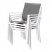 Chaise de jardin Thais 55,2 x 60,4 x 86 cm Gris Aluminium Blanc