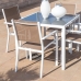 Chaise de jardin Thais 55,2 x 60,4 x 86 cm Taupe Aluminium Blanc