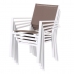 Záhradná stolička Thais 55,2 x 60,4 x 86 cm Hnedosivá Aluminium Biela