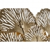 Veggspeil DKD Home Decor 85,7 x 5,7 x 87,6 cm Krystall Gyllen Metall Blad av plante