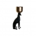 Dekorativ figur DKD Home Decor 34 x 23,5 x 70,5 cm Sort Gylden Harpiks Hund