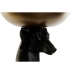Dekorativ figur DKD Home Decor 34 x 23,5 x 70,5 cm Sort Gylden Harpiks Hund