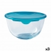 Runde Lunchbox mit Deckel Pyrex Cook & Store 16 x 16 x 10 cm Blau 1 L Silikon Glas (3 Stück)