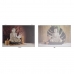Covers DKD Home Decor Teller Boeddha Hout MDF 2 Stuks 46,5 x 6 x 31,5 cm