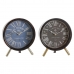 Orologio da Tavolo DKD Home Decor Azzurro Nero Multicolore Metallo Cristallo Vintage 20,5 x 5 x 24 cm (2 Unità)
