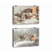 Covers DKD Home Decor Teller Spa Hout MDF 2 Stuks 46,5 x 6 x 31,5 cm