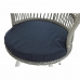 Galda komplekts ar 2 krēsliem DKD Home Decor Zils Balts Zils/Balts Stikls Tērauds sintētiska rotangpalma 65 x 65 x 68 cm  