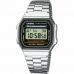 Unisex hodinky Casio A168WA-1YES Čierna Striebristý