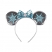 Headband Frozen Silver Ears Blue