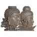 Dekoratiivkuju DKD Home Decor 23 x 8 x 42 cm Must Pruun Buddha Idamaine (2 Ühikut)