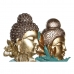 Koristehahmo DKD Home Decor 22 x 8 x 42,5 cm Musta Kullattu Buddha Turkoosi Itämainen (2 osaa)