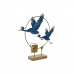 Okrasna Figura DKD Home Decor Modra Zlat Ptice 51 x 9 x 51 cm