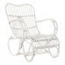 atzveltnes krēsls DKD Home Decor 75 x 85 x 85 cm Balts Rotangpalma