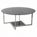 Konferenční stolek DKD Home Decor Černý Stříbřitý Sklo Ocel Plastické 100 x 100 x 45 cm