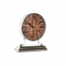 Table clock DKD Home Decor 30 x 9,5 x 33 cm Natural Silver Aluminium Mango wood Traditional