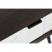 Yöpöytä DKD Home Decor 45 x 38 x 50 cm Musta Metalli Valkoinen Mangopuu Wengue