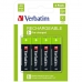 Rechargeable Batteries Verbatim 2500 mAh 1,2 V (4 Units)