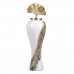 Vase 25 x 25 x 84 cm Krystal Gylden Metal Hvid