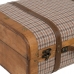 Zestaw kufrów 50 x 36 x 20 cm Tkanina syntetyczna Drewno Krata (2 Części)