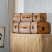 Ceļojumu bagāžas komplekts 80 x 41,5 x 25 cm Sintētiska Auduma Koks Rāmji (2 Daudzums)