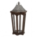 Lantern 32 x 28 x 60 cm Candleholder Brown Silver Fir wood (2 Units)