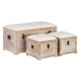 Set of Chests Synthetic Fabric 80 x 40 x 42 cm DMF (3 Pieces)