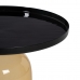 Вспомогательный стол 45 x 45 x 47 cm Стеклянный Чёрный Металл Янтарь