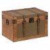 Set of Chests 45 x 30 x 29 cm Synthetic Fabric Wood (2 Pieces)