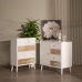 Sideboard MISS DAISY Natural Pine White 80 x 40 x 80 cm