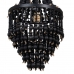 Lampa Sufitowa 35 x 35 x 86 cm Czarny Metal Drewno