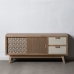 TV furniture KENSY 120 x 34 x 54,5 cm Natural Wood White