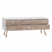 Mueble de TV KLEE 120 x 40 x 50 cm Natural Madera de pino Blanco