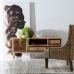 TV furniture SASHA Natural Wood Cream Rattan