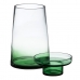 Kaarshouder 16,5 x 16,5 x 23,5 cm Groen Glas
