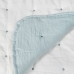 Ágytakaró 230 x 280 cm Kék Krémszín