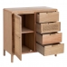 Мебель для прихожей с ящиками HONEY 80 x 40 x 82 cm Натуральный Деревянный ротанг