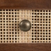 Asztalka Fiókkal SASHA 80 x 33 x 94 cm Természetes Fa Krémszín Rattan