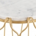 Sofabord 43 x 43 x 50 cm Gylden Metal Hvid Marmor